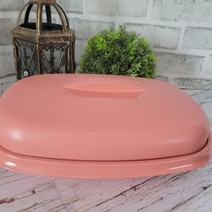 Vintage Tupperware Vegetable Steamer, Dusty Rose. Rare find.
